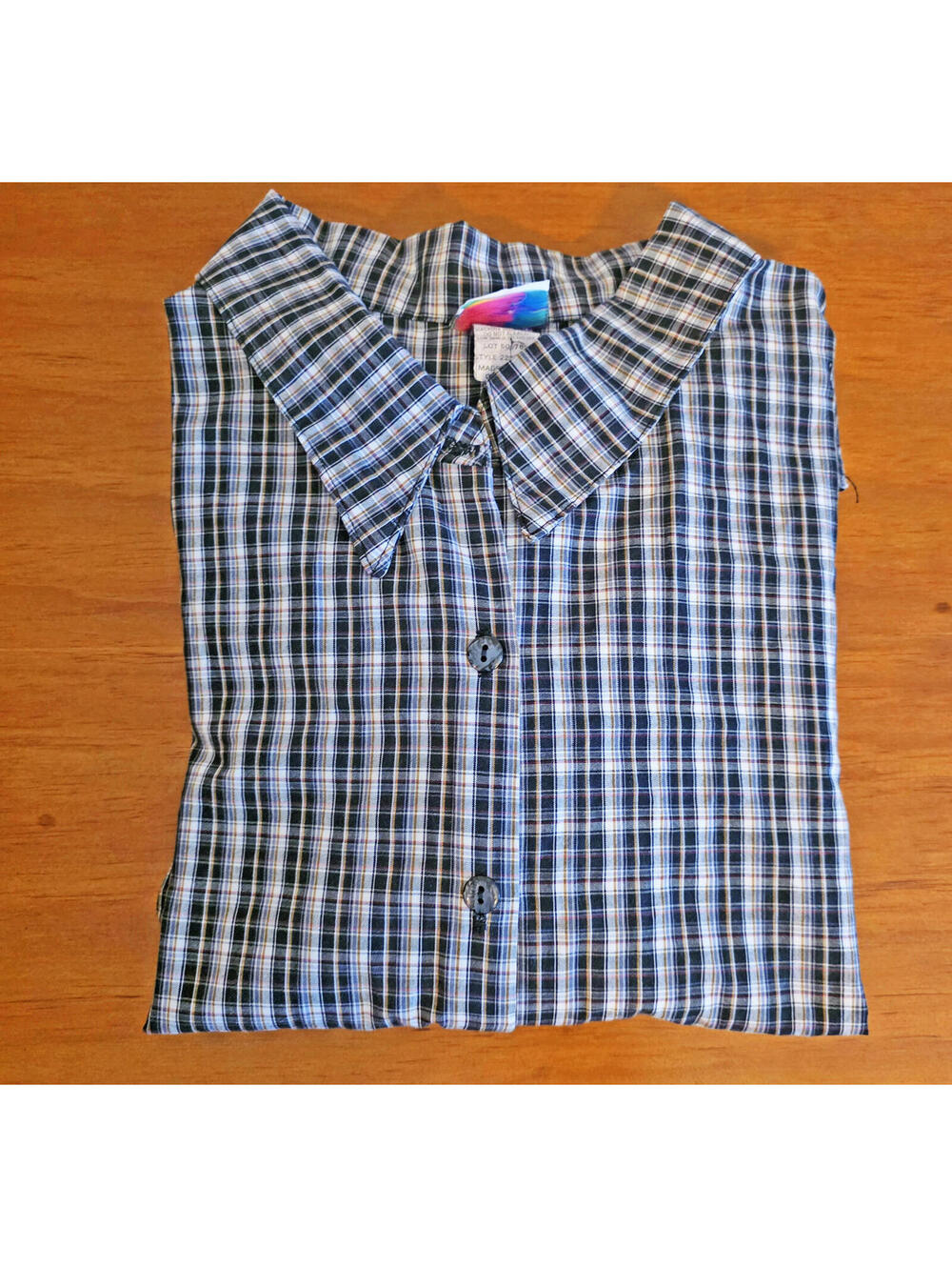 Jelly Beans Button-Up Shirt Women 22 Plaid Long Sleeve